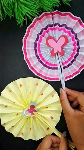 🌈How to make a Beautiful paper Fan🪭|#shorts #shortsfeed #papercraft