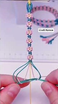 Learn how to knit a beautiful flower bracelet #diy #crafting #bracelet