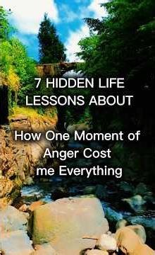 How One Moment of Anger Cost Me Everything + 7 Hidden Life Lessons You Don’t Want to Miss #anger