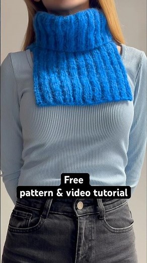 Free pattern and video tutorial for my Make It Blue Cowl 💙