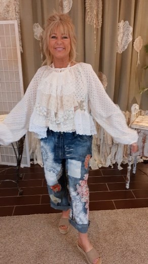 tmyers handmade | This full diy video is on my YouTube channel, link is in my bio. 🤗❤💖💕💞 #upcycledclothing #upcycling #spring #spring outfit #lace #ruffles... | Instagram