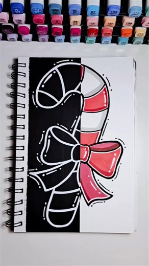118K views · 1.3K reactions | Candy Cane drawing! #draw #drawing #tekenen #creative #arts #art #posca #christmasdrawing #painting | pinoxart | Facebook