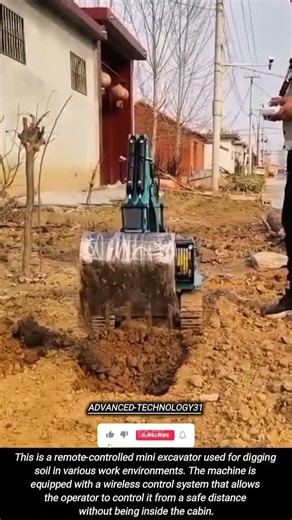 Remote-Controlled Mini Excavator for Soil Digging !! #innovation #tool #excavator