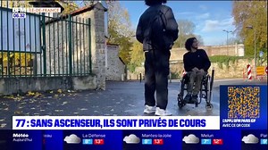 Au lycée Simone Signoret de Vaux-le-Pénil, faute d'ascenseur, trois élèves sont privés de cours | BFM Paris Île-de-France