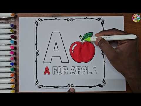A for Apple 🍎 | ABC Coloring for Kids | Learn Alphabet A | ColorLearn Pro