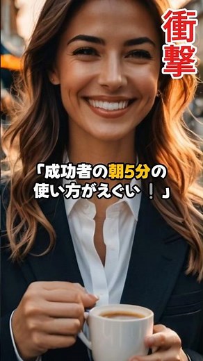 成功者の朝の５分」がえぐい！#成功者の習慣 #朝活 #モーニングルーティン #モチベーション #自己啓発 #成功マインド