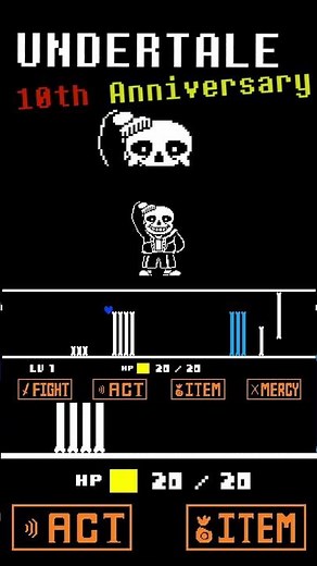 Undertale 10th anniversary pacifist sans fight by Toby Fox #undertale #undertaleau #sans