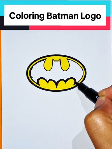 Satisfying Batman Logo Coloring Experience
