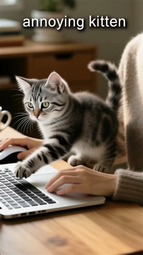 Kitten Laptop Trouble.