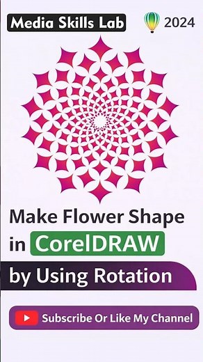 How to Make Flower Shape in CorelDRAW Using Rotation Tool | Easy Design Trick #logo #art