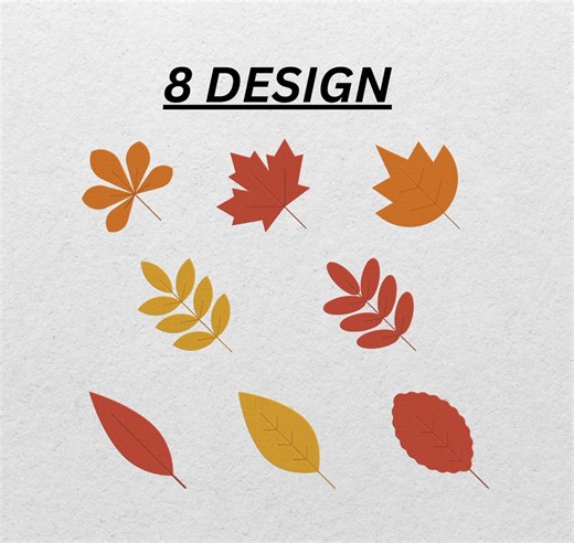 Fall Leaves Embroidery Design - Etsy