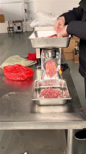 🥩 Industrial Meat Grinder in Action! 🌭