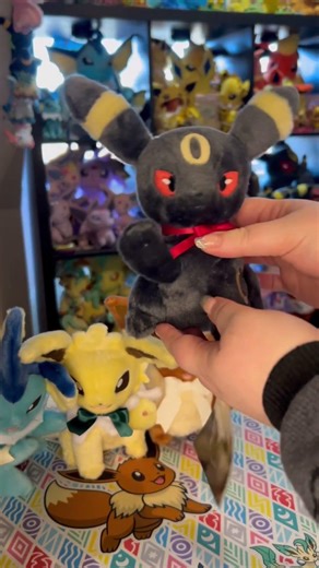 ALL the eeveelution plushies from the Eevee Collection 🥰 Japan exclusive plushies #pokemon #eevee
