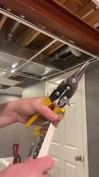How to cut supports for suspended double drop ceiling