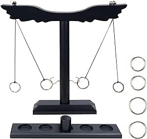 Hook and Ring Game,Ring Hook Toss Game with Shot Ladder,Fun for Outdoor Indoor Game,Yard Game,Great Decor for Bars Homes Party,Classic Angel's Wings Style