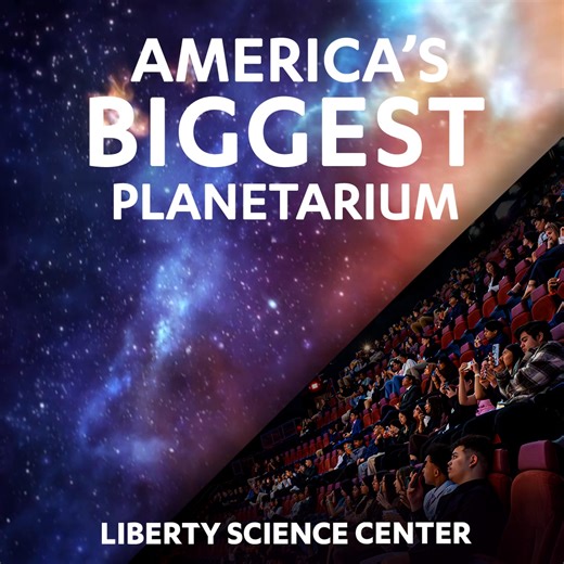 Experience the Universe like never before at the Jennifer Chalsty Planetarium 🌌. Check out laser shows and immersive space adventures in the largest planetarium in America. 🚀 It's out-of-this-world fun for everyone! Get your tickets now and see whats beyond the sky 🌟. | Liberty Science Center