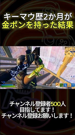 キーマウ歴2か月が金ポン持った結果、、、 #ふお #ゲーム #フォートナイト #Fortnite