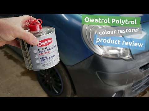 Review of OWATROL Polytrol colour restorer. Trying it on a faded car bumper and house front door.