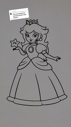 Princess Peach Coloring Pages for Relaxation and Fun
