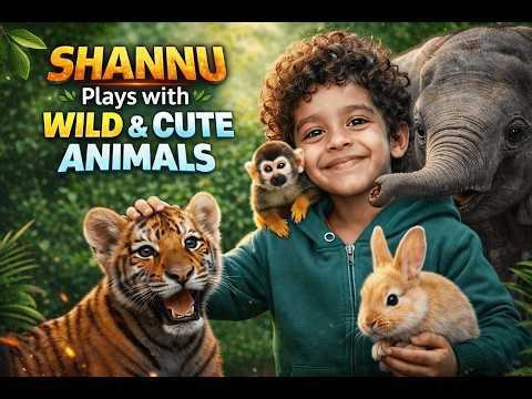 Shannu's Jungle Safari! 🐘🦒 Playing with Wild Animals & Meets a Baby Elephant! (Cute Video)