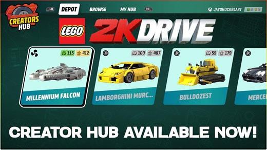 Lego 2K Drive creator hub available now!