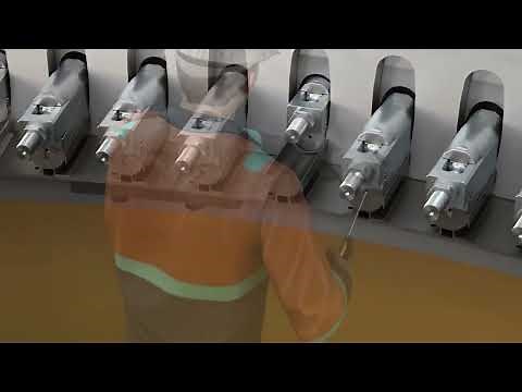 Installation animation C1 Wedge Connection between wind turbine and foundation.