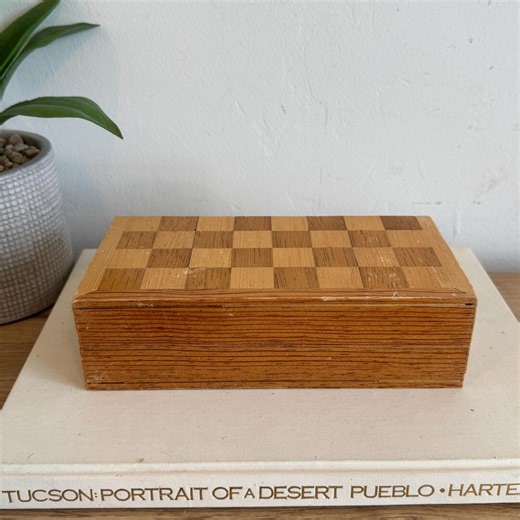 Vintage Travel Chess Set Wooden | Folding Chess Board Game | Small Portable Chess Set Mid Century Tabletop Decor - Etsy
