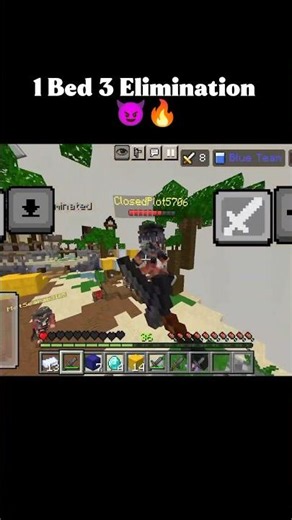 💀1 Bed... 3 Elimination 😈 #minecraft #hive