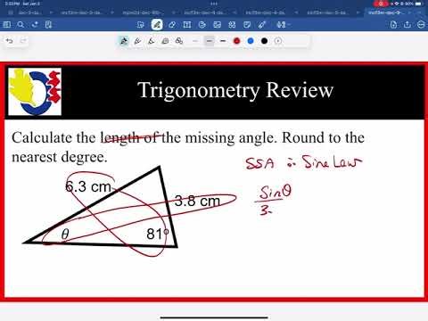 MCF3M - Trigonometry Review - Cycle 4: Video 59