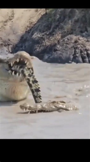 Giant Crocodile vs Crocodile 🐊🔥 #wildlifeentertainment #wildlife #wildlifeentertainment #animals #