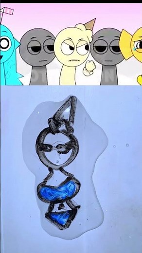 Sprunki bikini drowning challenge #sprunki #shorts #art