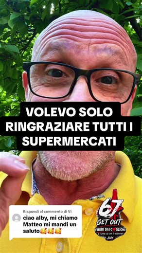 Risposta a @Vi VOLEVO SOLO RINGRAZIARE TUTTI I SUPERMERCATI @Alby Matto allo stato Puro ❤️ @Alby Matto allo stato Puro ❤️ @Alby Matto allo stato Puro ❤️ #alby_70 #AnimeBelle #67 #getoutfuoridaic❤️glioni #🤣🤣🤣🤣🤣🤣🤣🤣🤣🤣🤣🤣🤣🤣🤣🤣🤣🤣