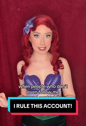“do this as Snow White”, “do this as Tinkerbell”…follow me and maybe I’ll consider it. 👀 Genuinely though, it does make me laugh when random people make demands when they’re not even a follower! 🤣 #fyp #disney #disneyprincess #content #ariel