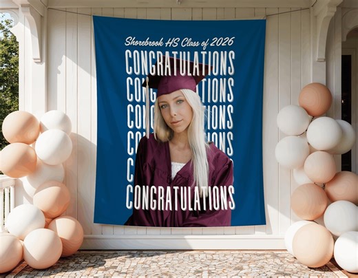 Personalized Graduation Party Backdrop Class of 2026 Photo Banner for Grad Party Welcome Sign Custom College Graduation Picture Wall Hanging - Etsy