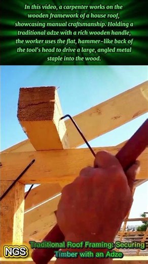 Traditional Roof Framing: Securing Timber with an Adze