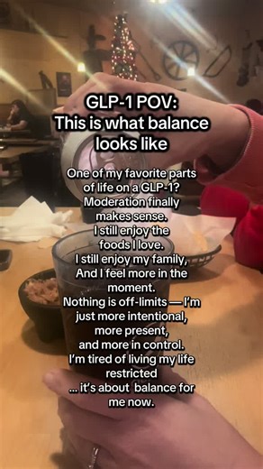 One of the biggest surprises of life on a GLP-1? Moderation finally makes sense. I still enjoy my favorite foods, my family, and my life—without guilt or restriction. Balance over extremes for me going forward.