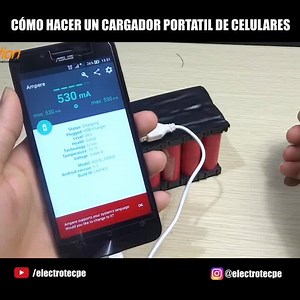 988K views · 5.1K reactions | Cómo hacer un cargador portatil de celular de alta duración a partir del reciclaje de baterías de laptop, interesante proyecto a desarrollar. Créditos: https://youtu.be/PQmwDmwYztk Capacítate con nosotros bit.ly/CursosElectrotec  Síguenos en Instagram  https://www.instagram.com/electrotecpe | Electrotec | Facebook