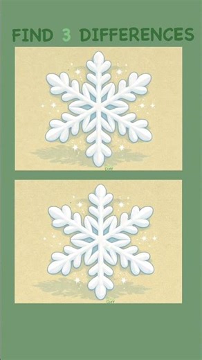 Find 3 Differences | Snowflake ❄️ #braintest