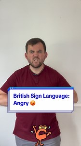 4.7K views · 310 reactions | Today’s new Sign in British Sign Language is? Today’s sign is #Angry ! Join me everyday for new signs in British Sign Language! #deaf #bsl #sse #signlanguage #emotions #nothappy #anger #mad # Note: I’m from the South UK so some signs are regional! | The Deaf Chef | Facebook