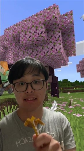 In a Minecraft world with my golden pickaxe ⛏️