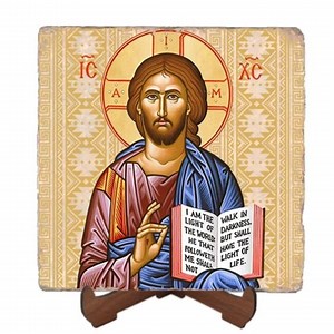 Handmade Marble Christ the Teacher Icon: Christian Baptism Gift - Etsy