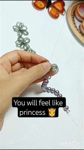 diy easy rhinestone and crystal beads flower necklace making at home #necklace #handmade