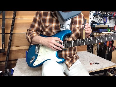 Fender Stratocaster Setup Micro-Tilt Neck Adjustment & Fret Rocker to Fix Fret Buzz