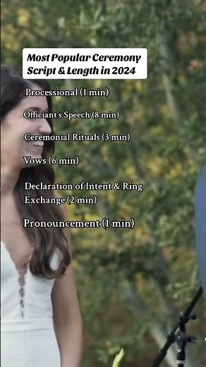 The most popular wedding ceremony script order in 2024 #weddingceremony #weddingday #bridetobe