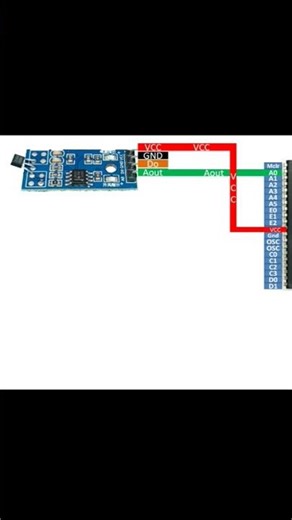 Hall effect sensor module connections with PIC16F877A. #electronics #circuit #control #sensor #diy
