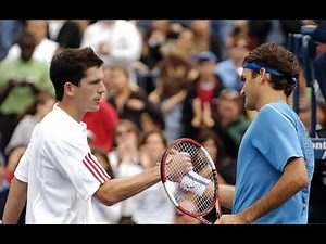 Roger Federer vs Tim Henman 2006 US Open R2 Highlights
