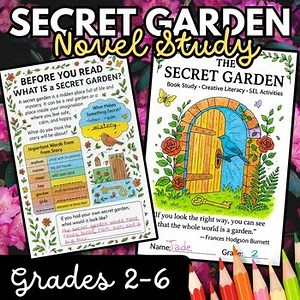 The Secret Garden Book Study | Reading Comprehension, Writing & SEL Activities