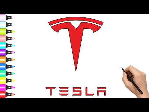 How to Draw TESLA Logo - Easy Drawing of Tesla Motors Logo