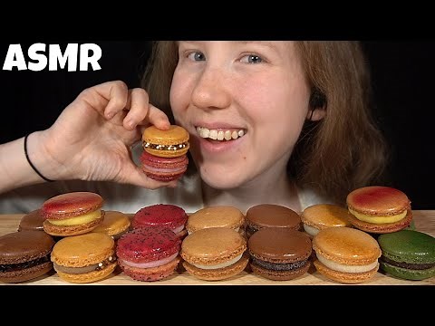 ASMR MACARON PARTY MUKBANG (No Talking) EATING SOUNDS