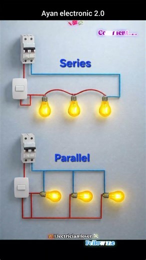 Series vs Parallel Circuit 💡 | Electrician Tips #shots #electricalwiring #electrician #series